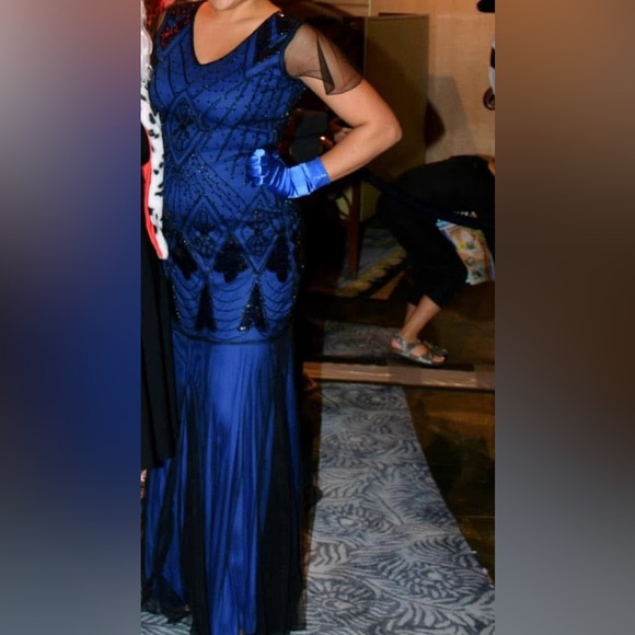 1920’s Inspired Full length Flapper dress - Picture 5 of 7